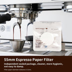 watchget 55mm Espresso Paper Filters - 500 Pcs Disposable Unbleached Coffee Filter Papers, Coffee Puck Screen Portafilter Filters for 58mm Portafilter Baskets and Espresso Machines