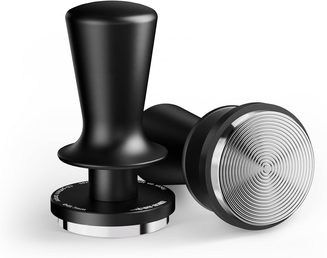 MHW-3BOMBER 49mm Espresso Tamper Tool, 2 Spring Loaded Coffee Tamper, Auto-Leveling Tamper Without Tilting,49.7mm Ripple Tamper, T7117T