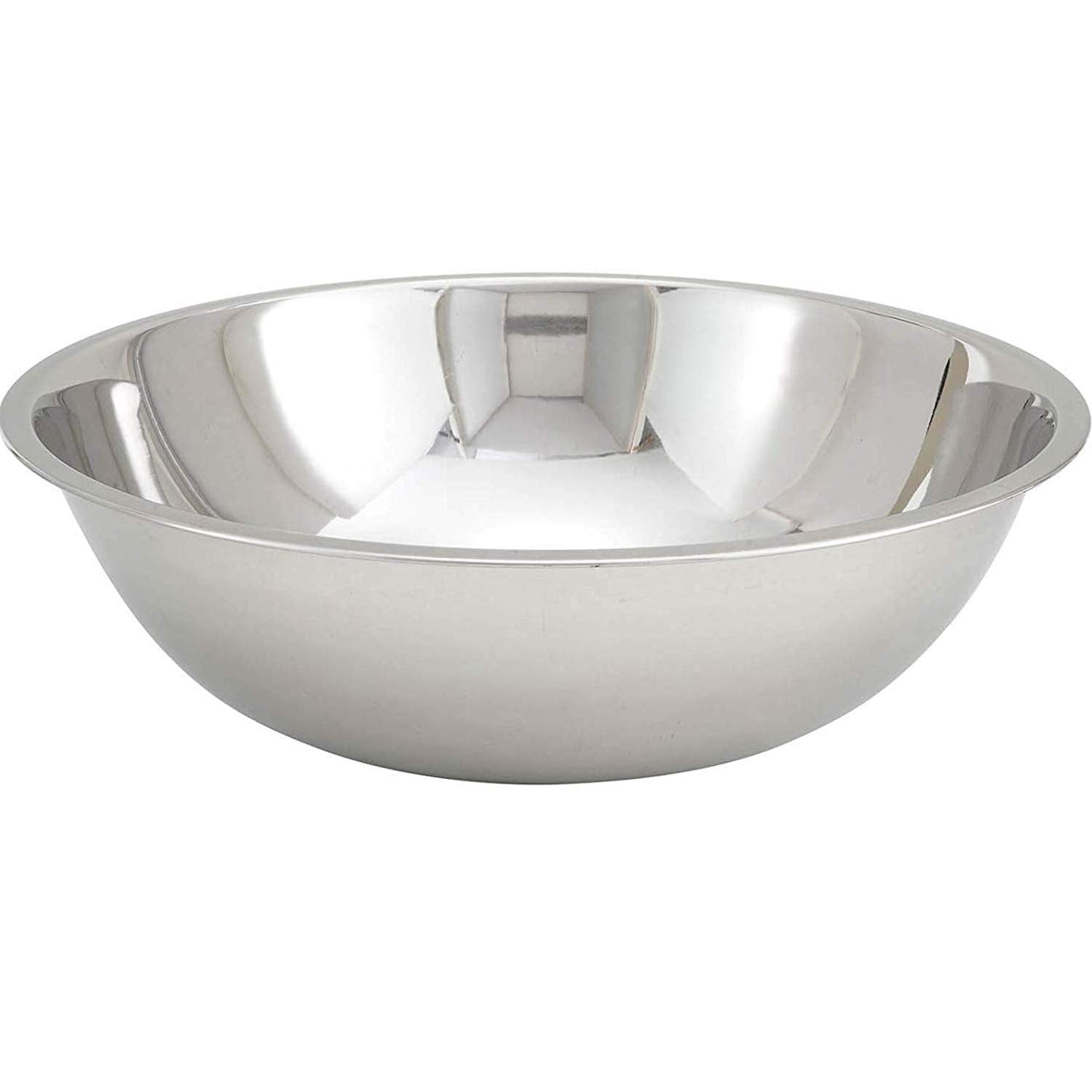 Tiger Chef Large Stainless Steel Standard Weight Mixing Bowls Set, Mirror Finish - Set Includes 13, 16, 20, and 30 Quart.