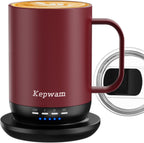 Self Heating Coffee Mug T1-16oz Fast Heating & Ultra Long-Lasting Battery Life, Heated Coffee Mug Up to 149℉ - Touch & App Controlled Coffee Mug, Birthday Gifts for Women and Men