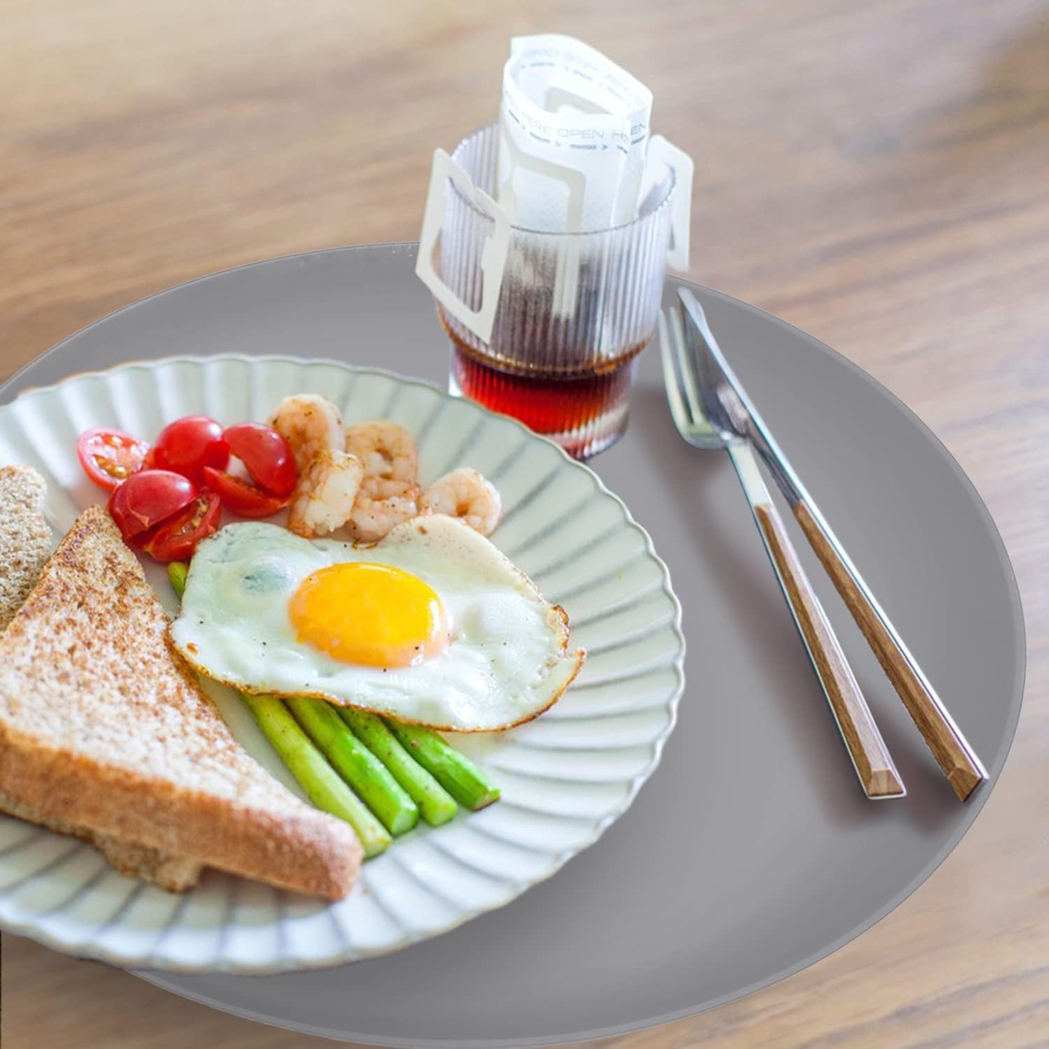 Pack 2,KooMall 12 10 8 Inch Multi-use Microwave Mat, Trivet, Pot Holders, Drying, Baking, Place Mat, Utensils Rest, Silicone Cover Pad for Hot Pot Pan,Plates Dishes Kitchen Counter,Heat Resistant,Gray