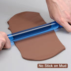 HARFINGTON Acrylic Clay Roller 7.28 Inch x 1 Inch Solid Non-Stick Plastic Round Tube Roller Polymer Clay Rod Fondant Rolling Pin for Shaping, Sculpting, Modeling DIY Crafts, White