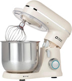 Kitchen in the Box Stand Mixer, 3.5 QT Small Electric Kitchen Mixer, 10-Speed Portable Lightweight Food Mixer with Stainless Steel Bowl, Egg Whisk, Dough Hook, Beater (Cream White)