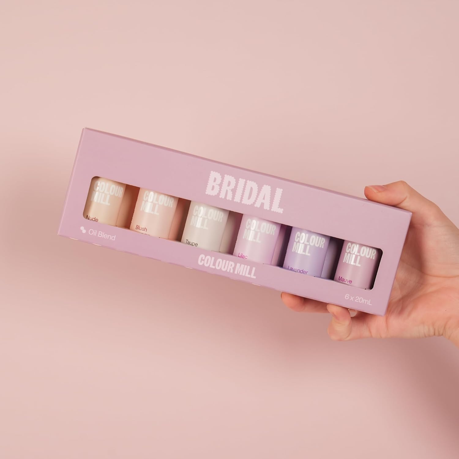 Colour Mill Bridal-Pack Oil-Based Food Coloring, 20 Milliliters Each of 6 Colors: Blush, Lavender, Lilac, Mauve, Nude and Taupe 4.08 Fl Oz 120 milliliters