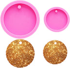 ESEENS 8 Pack Shiny Bone Shape Tag Resin Mold Dog Bone Shape Handmade Keychain Silicone Mold For Resin Epoxy Mold Round Tag Pendant Keychain Mold Tag Mold