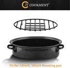 JY COOKMENT Cooling Roasting Rack with Integrated Feet, Enameled Coating, PTFE Free, Great for Cooking, Drying, Grilling, Dishwasher Safe (10inch*6.5inch)