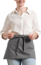 MEEMA Waist Apron with 3 Pockets | Waitress Apron | Waitress Apron with Pockets | Half Aprons With Pockets | Server Aprons Women
