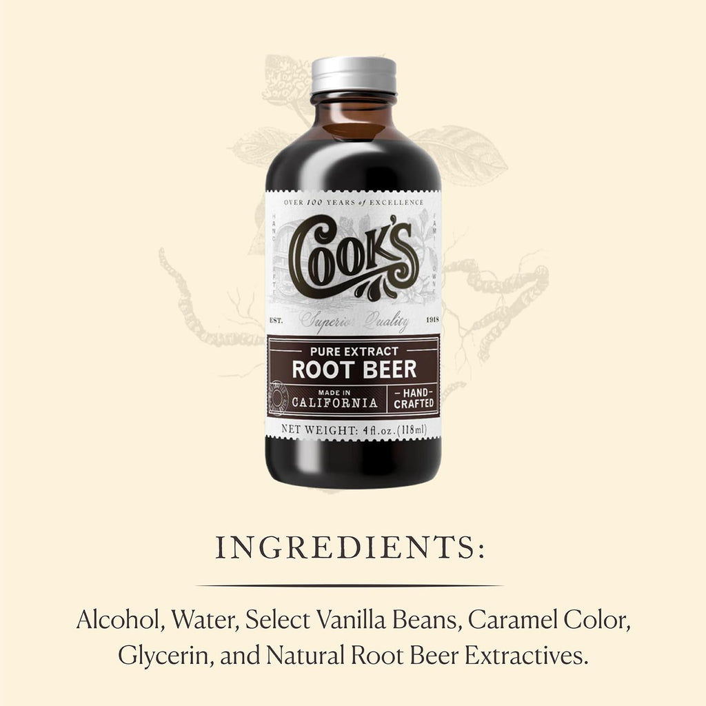 Cook's, Root Beer Extract Flavoring, For Root Beer Making and Baking, 8 Ounce