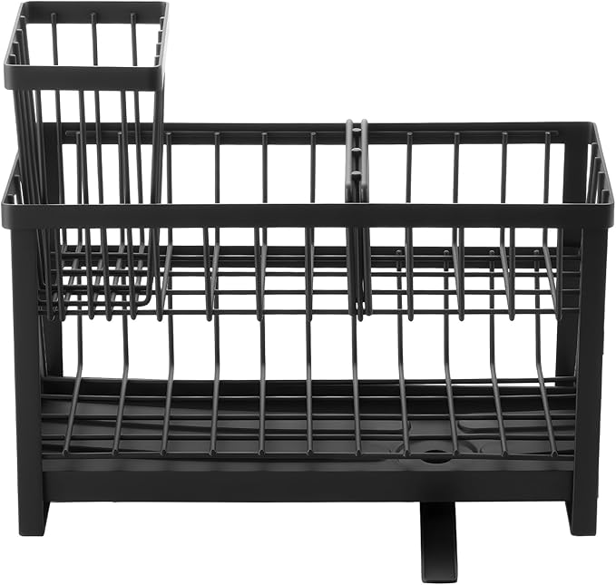 VEVOR Kitchen Sink Caddy Organizer, 2 Tier Sponge Holder for Kitchen Sink with High Brush Holder & Divider, Storage Rack with Rotatable Drainage Spout, Countertop Organizers and Storage Essentials