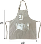 Barista Waitress Chef Cooking Aprons Waterproof Canvas Hair Stylists Apron with 3 Pockets for Women