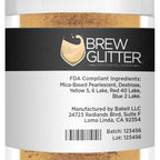 Gold BREW GLITTER Edible Glitter For Drinks, Cocktails, Beer, Garnish Glitter & Beverages | KOSHER & HALAL Certified | 100% Edible & Food Grade | Vegan, Gluten, Nut Free (25g, Gold)