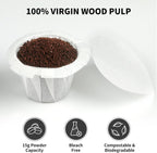 200 Count Fanativita K Cup Filters Disposable with Genius Lid Design, Fit All Reusable K Cups for Keurig (White)