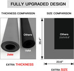 Extra Large Silicone Mat, Silicone Mats for Kitchen Counter 47.3''x23.6''x0.08", 2MM Nonslip Heat Resistant Mat, Countertop Protector, Nonstick Waterproof Craft Mat Table Placemat(Dark Gray)