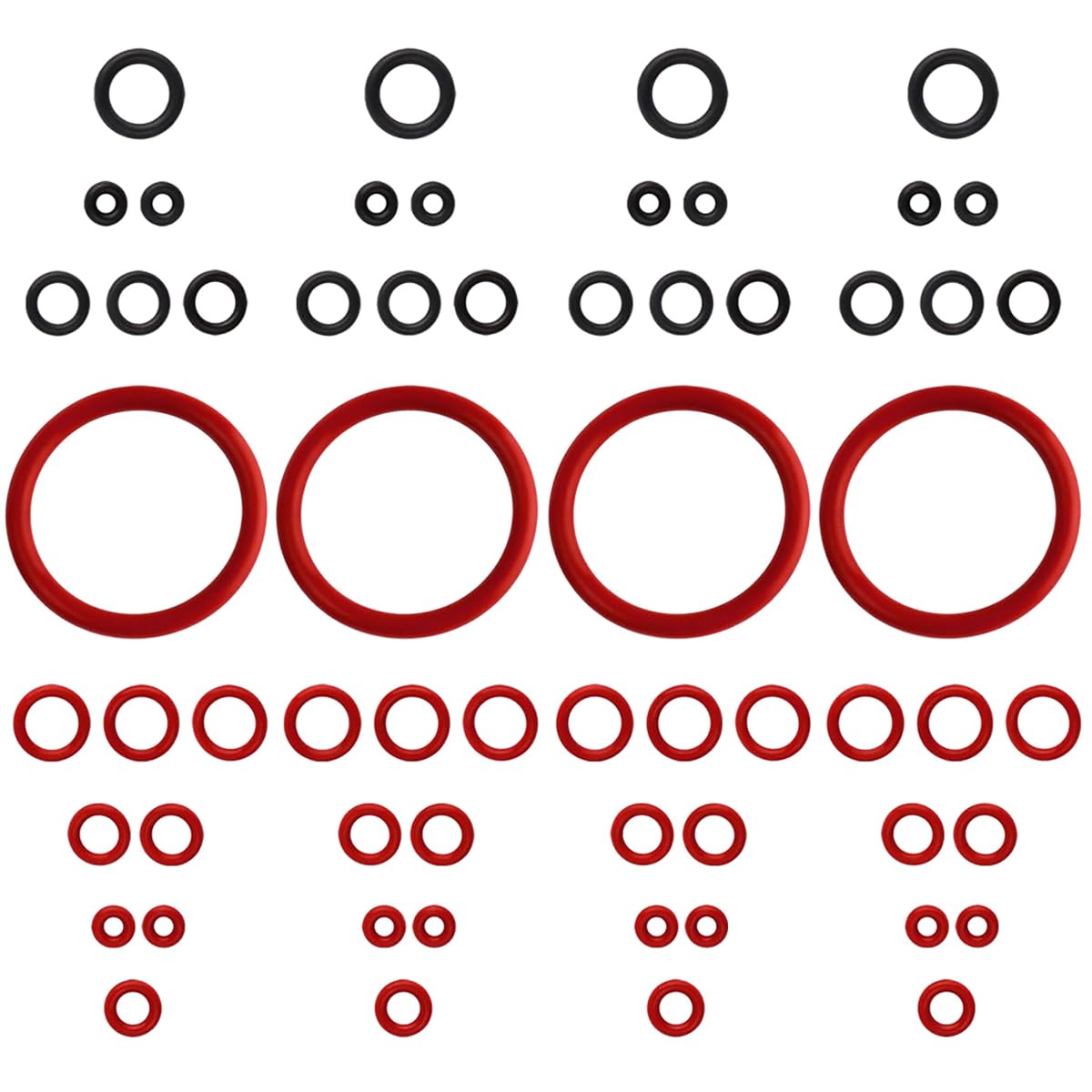 Wolfride 60 Pcs (4 Set) Seal O-Ring Kit Gasket Seal Set Saeco Philips Gaggia Coffee Machine, Professional Coffee Machine O'Rings Maintenance Kit Seal O Rings Nozzle Gasket