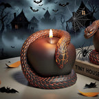Gothic Snake and Apple Religious Art Candle Mold – 3D Silicone Resin Mold for Epoxy Casting, Aromatherapy Wax, Halloween Gothic Decor, Serpent Apple Sculpture Candle Making Mold