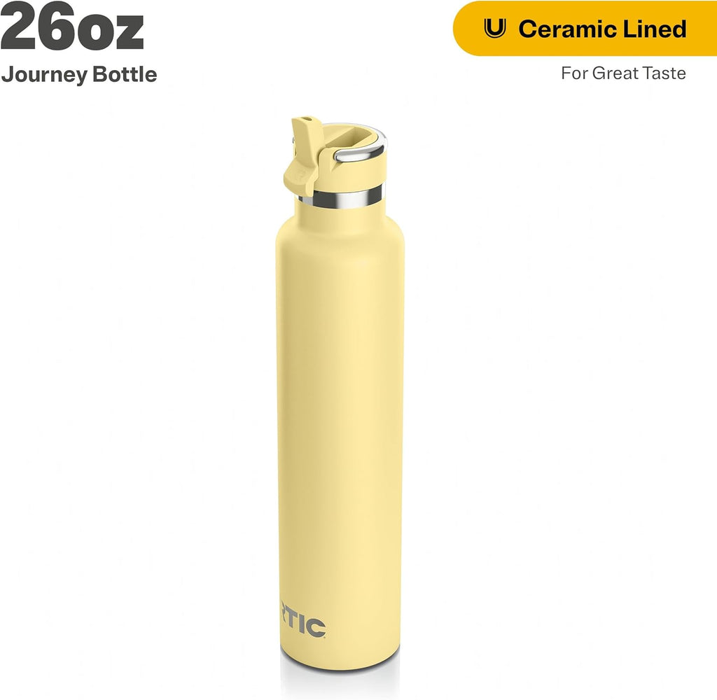 RTIC 26oz Journey Bottle Metal Stainless Steel Vacuum Insulated, BPA Free, Reusable, for Water, Hot and Cold Drinks, Travel, Sports, Camping, Sunlight