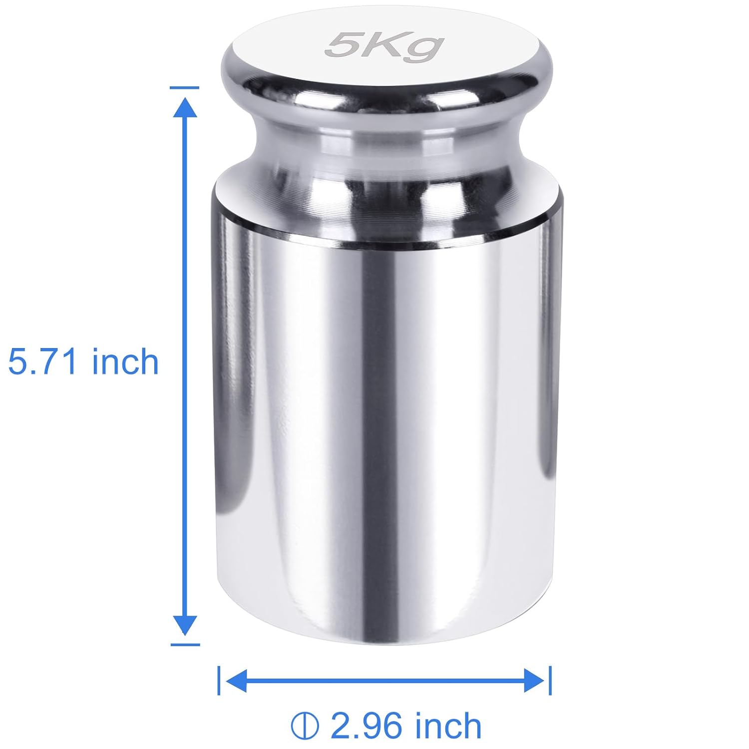QP 5000g Calibration Weights, OIML Class M1 High Precision Gram Weights, Stainless Steel Scale Calibration Weight for Digital Scale, Balance Scale, Chrome Finish Scale Weights with Storage Case