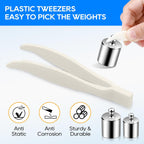 UCEC Calibration Weight Set 1000g for Digital Scale with Case and Tweezers, Gram Scale-M2 Class 10g 20g 20g 50g 100g 100g 200g 500g