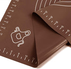 Silicone Baking Mat for Rolling Pastry Dough with Measurements, 25.6 x 17.7 BPA Free Non stick and Non Slip Coffee Table Sheet Baking Supplies for Bake Pizza Cake