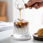 Marble Coasters: 4-Piece Set of Acacia Wood Marble Coasters, Suitable for Kitchens, Offices, and can be Used as Gifts (Round White)