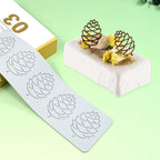 mostsom3D Hollow Out Lace Mold Silicone Pinecone Shape Fondant Molds Chocolate Mould For Cake Pastry Decor Baking Gumpaste Moulds Decoration Sugar Lace Veil Mat (O_ Pinecone)