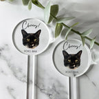 Coolslove Personalized Wedding Dog Stir Sticks, Custom Illustrated Pet Acrylic Cocktail Stirrers, Acrylic Cocktail Stirrers, Wedding Drink Sticks, Wedding Favors Decors Essentials Style 3