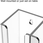 Richboom Acrylic Coffee Cup and Lid Storage Organizer Holder, 2 Compartments, Clear