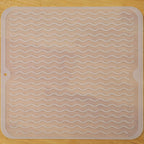 Silicone Dish Drying Mat for Multiple Usage,Easy clean,Eco-friendly,Heat-resistant Silicone Mat for Kitchen Counter or Sink,Refrigerator or Drawer liner Translucent M 12 inches x 12 inches