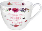Mom Mugs for Daily Coffee and Tea, Premium 20 oz Bone China Coffee Tea Hug Mug, Perfect Holiday, Birthday, and Mother's Day Gift for Moms, Designed in England by Harvest Green Studio