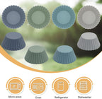 Large Silicone Muffin Cups, 12 Pack Reusable Cupcake Liners Jumbo Size 3.54inch Baking Cups Cake Molds, BPA Free, Dishwasher Safe