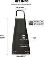 Lisianthus 2 Pack Adjustable Bib Aprons for Women with Pockets, Men's Kitchen Cooking Apron