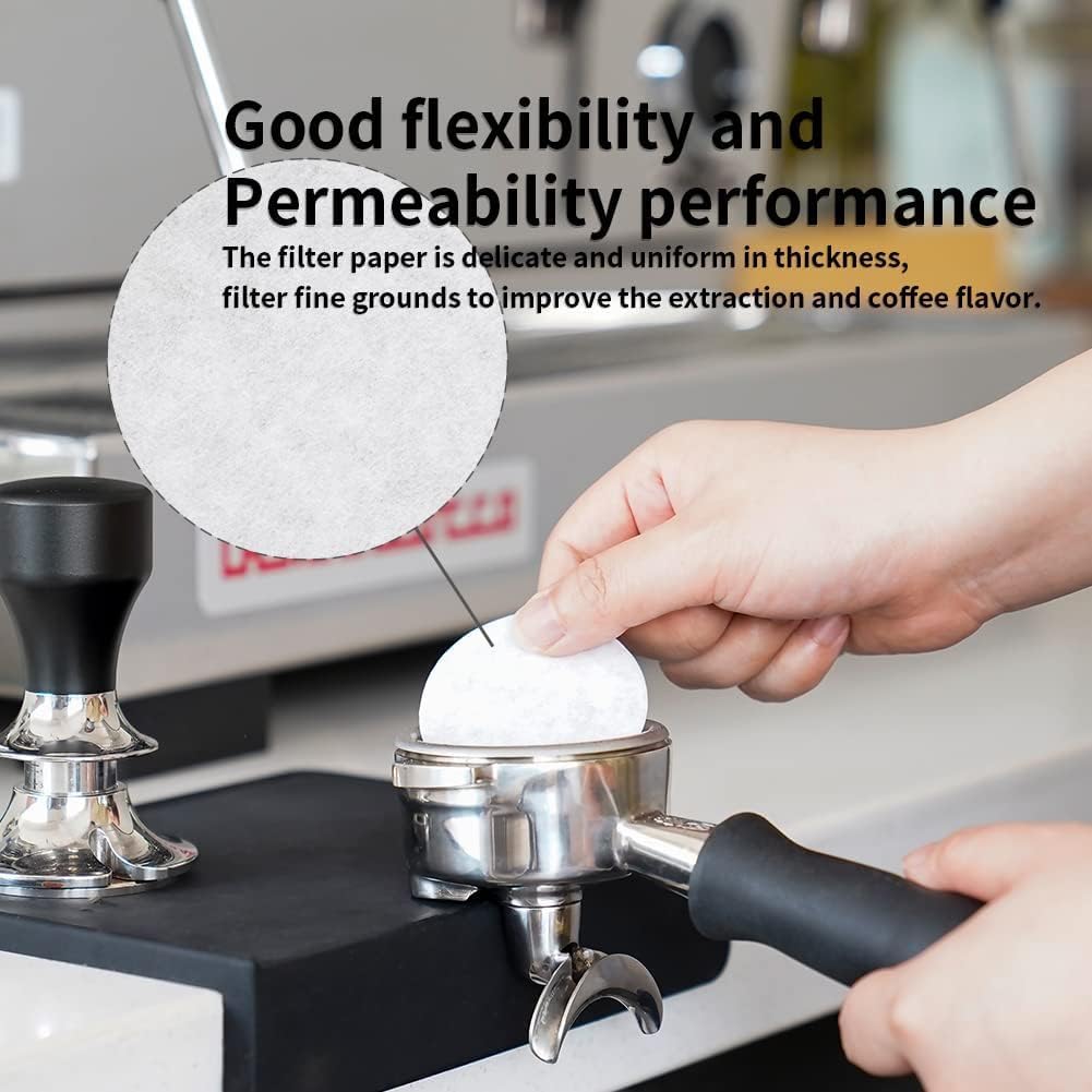 watchget 58mm Espresso Paper Filters - 1000 Disposable Filter Papers for Coffee Puck Screen and Portafilter, Compatible with 58mm Espresso Coffee Maker Baskets
