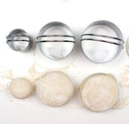 HULISEN Biscuit Cutter Set (3 Pieces/Set), Stainless Steel Round Cookies Cutter with Handle, Professional Baking Dough Tools, Gift Package