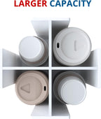 Cup and Lid Holder, 4 Compartment, Square | Rotating Coffee Cup Dispenser Lid Carousel for Restaurant, Buffet, Coffee Station, Bar, Countertop, White Acrylic