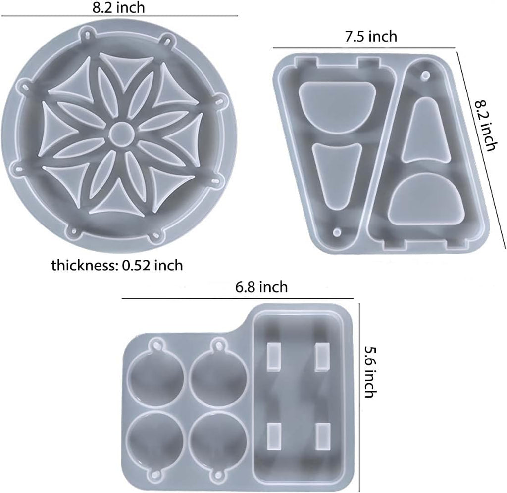Ferris Wheel Resin Mold Set - Silicone Mold for Resin, Cake Decorating, Coasters, Desktop Decoration