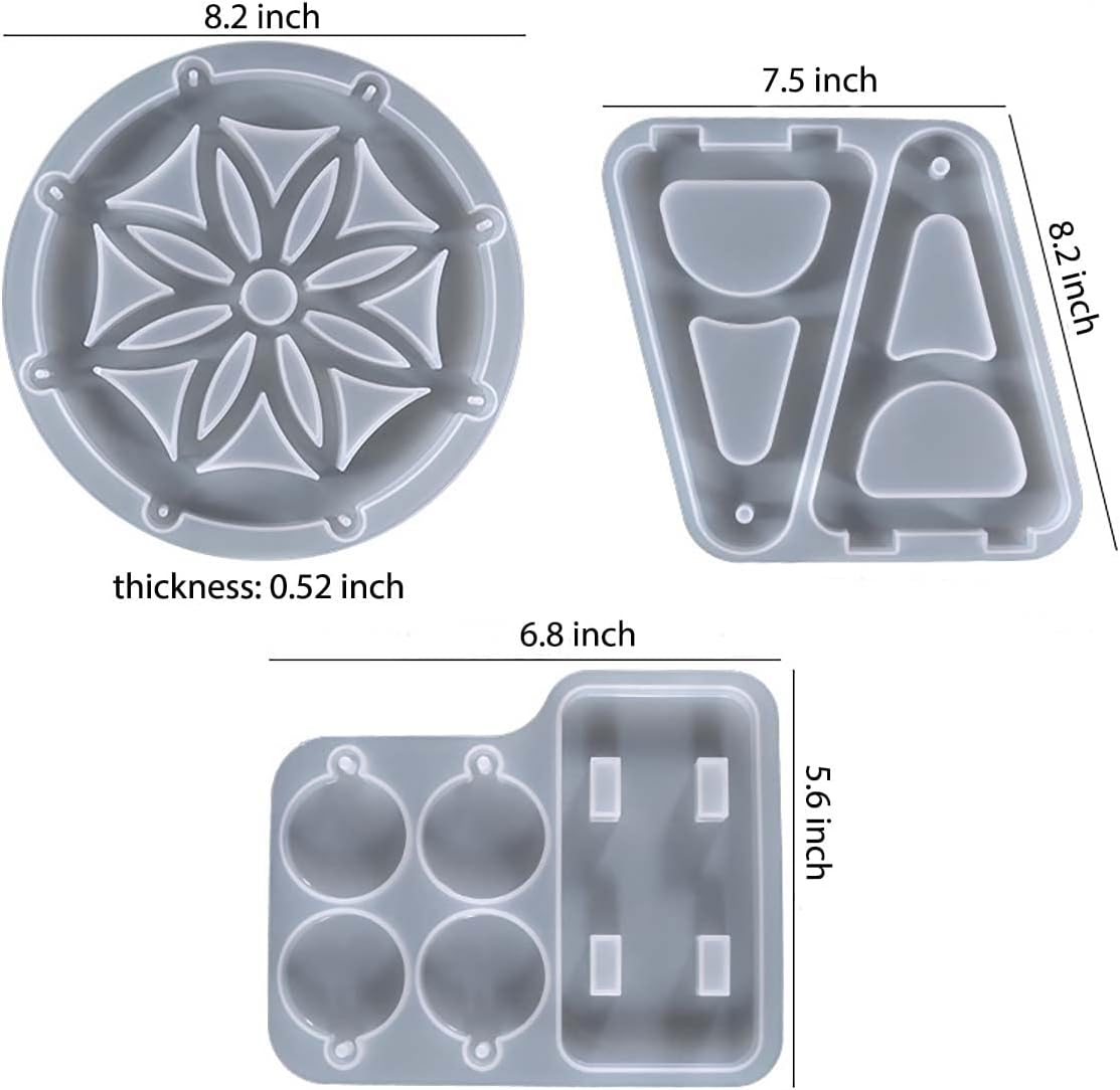 Ferris Wheel Resin Mold Set - Silicone Mold for Resin, Cake Decorating, Coasters, Desktop Decoration