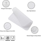 Silicone Dish Drying Mat for Multiple Usage,Easy clean,Eco-friendly,Heat-resistant Silicone Mat for Kitchen Counter or Sink,Refrigerator or Drawer liner Translucent M 12 inches x 12 inches