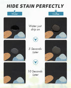 AMOAMI Coffee Mat Hide Stain Rubber Backed Absorbent Dish Drying Mat for Kitchen Counter - Fits Under Coffee Maker or Machine - Floral BLACK 17x31.5