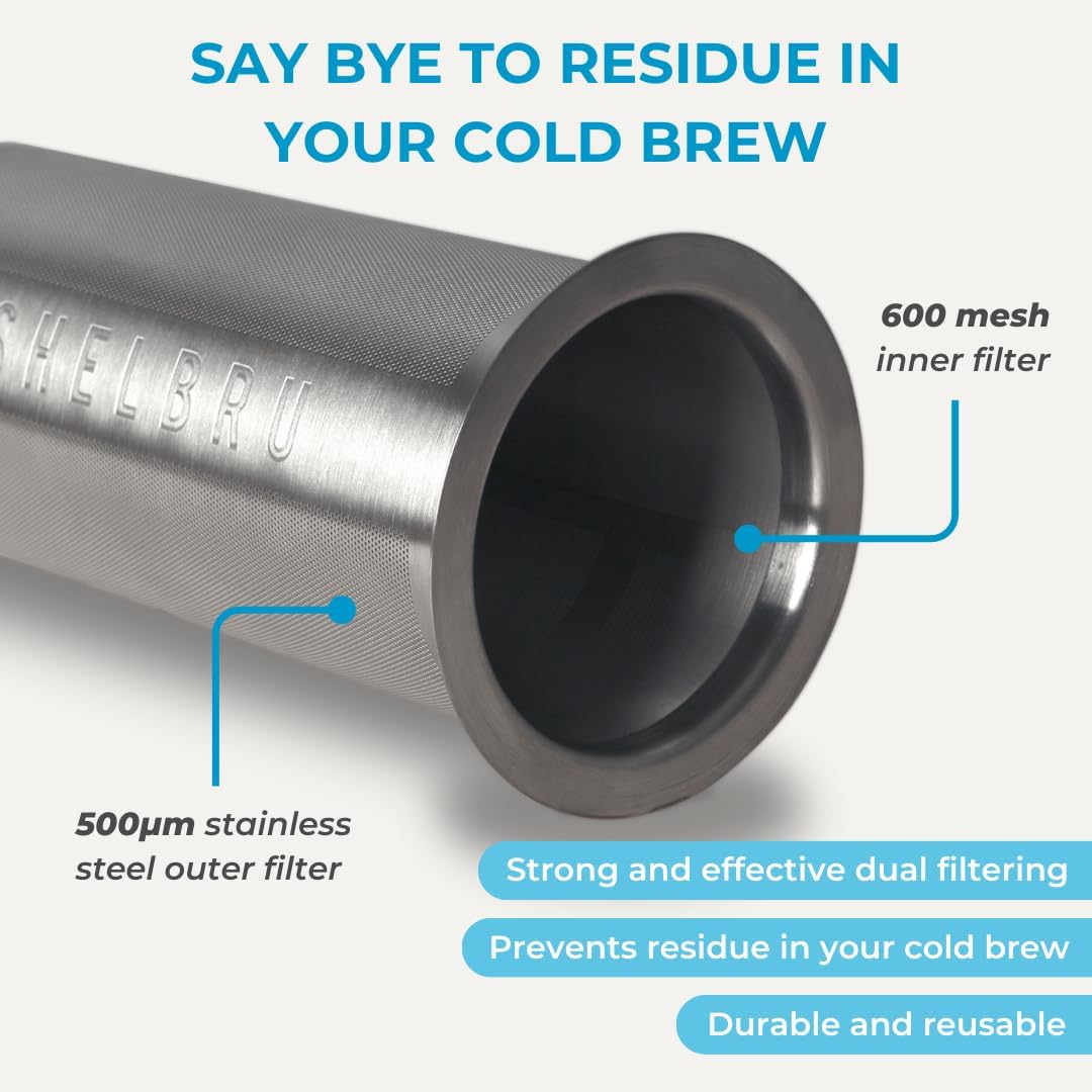 The Complete System – Cold Brew Coffee Kit with Smart Bean Canister, Stainless Steel Sifter & 500ml Dual-Filter Brewer/Carafe – Store, Sift, Brew & Serve Smooth Cold Brew at Home