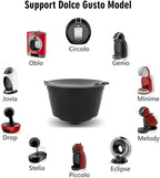 BRBHOM Colorful Dol*e Gu*to Refillable Capsules Pods,6 Refillable Coffee Capsule Reusable Coffee Filter Compatiable with Dol*e G*sto(6 Pcs colorful）