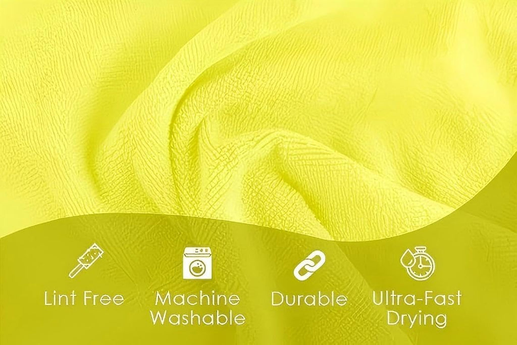 24 Pack 16'x16' Microfiber Household Cleaning Cloths - Multi-Purpose, Machine Washable, Absorbent Towels for Kitchen, Car, Home Appliances (16x16 24 Pack)