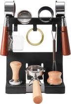 GIB Espresso Accessories Organizer Rack Tamper Holder Station, Heavy Duty Steel Stand for Coffee Distributor 51-54mm Portafilter Storage for Bar Home Office