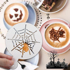 40 Pieces Halloween Cake Cookie Stencils 3.5in Reusable Pumpkin Templates Mold Tools for Cookies DIY Holiday Baking Painting Dessert Craft Coffee Decoration
