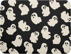 Halloween Ghosts Dish Drying Mat for Kitchen Counter Halloween Cute Ghost Drying Dish Mat 18”x24” Absorbent Microfiber Reversible Kithchen Mats for Countertop Fast Dry Dish Draining Mats for Halloween
