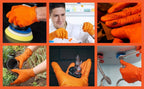 Inspire HEAVY DUTY ORIGINAL Stretch Nitrile Black Gloves Disposable Latex Free | Food, Mechanic, 6mil Black or 8 Mil Orange