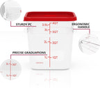 4 Pack 4 Quart Square Clear Food Storage Containers with Lids Cereal Containers Storage Airtight Food Storage Containers for Restaurant Kitchen Home