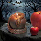 Gothic Snake and Apple Religious Art Candle Mold – 3D Silicone Resin Mold for Epoxy Casting, Aromatherapy Wax, Halloween Gothic Decor, Serpent Apple Sculpture Candle Making Mold