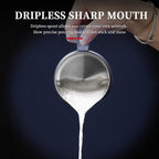 Milk Frothing Pitcher, 20OZ/600ML Stainless Steel Espresso Steaming Pitcher Coffee Milk Frother Cup with Handle and Scale