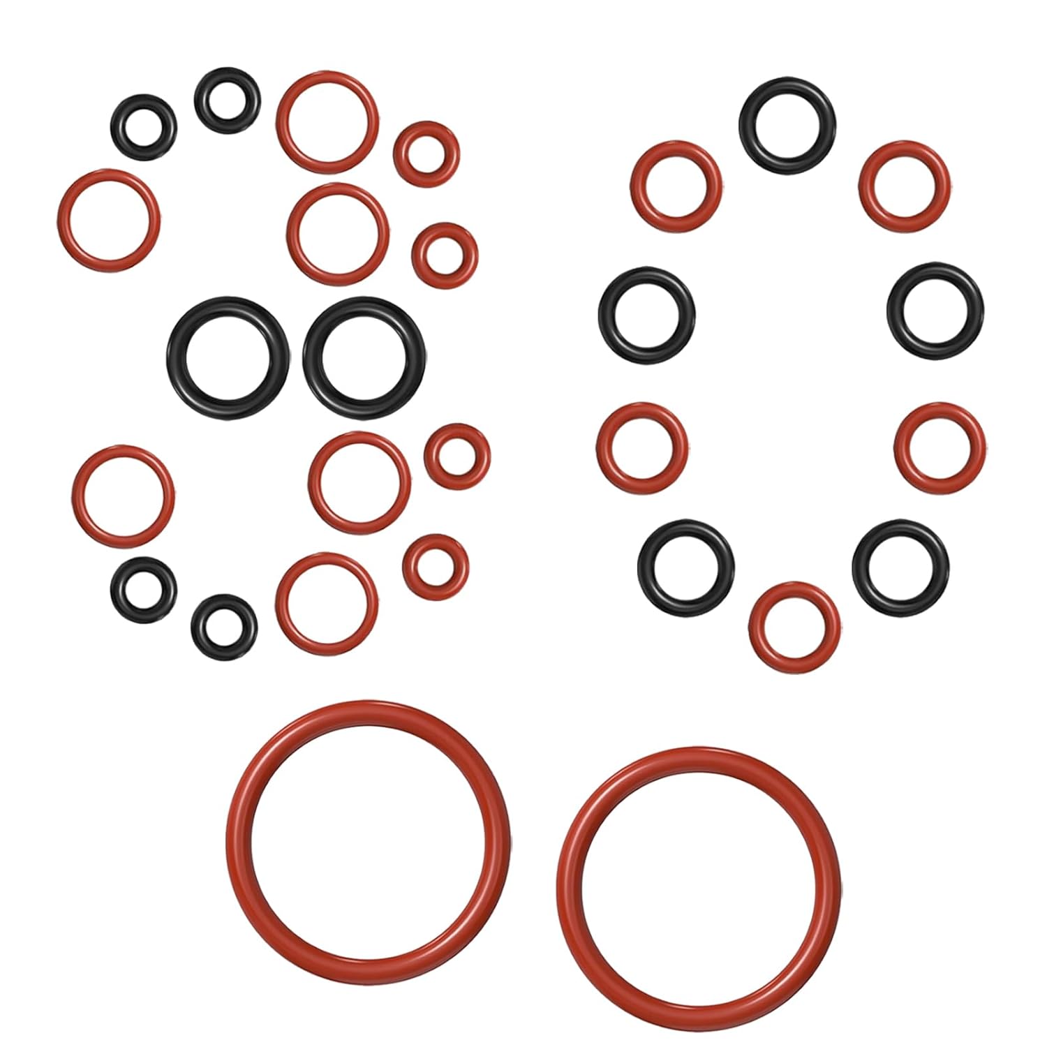 2 Set (30 Pcs) Silicone O Ring Kit for Saeco, O Rings for Gaggia Coffee Machine, O Ring Repair Kit for Fully Automatic Coffee Machines, Coffee Maker Part for Boiler Outlet Pin & Brew Unit