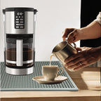 Bar Mats for Bartending - Rubber Bar Mat 18 x 12 inch - 0.4" Thick Flexible Drying Mat for Coffee Bar Kitchen Counter. Non-Slip Coffee Mat for Countertop - Coffee Bar Accessories